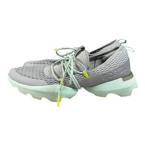 Sorel Women’s Shoes Size 10.5 Gray Mint Green Running Walking Sneakers Excellent